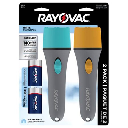 Rayovac FLASHLIGHT LED 20L 1D2PK BEH1D-B2A
